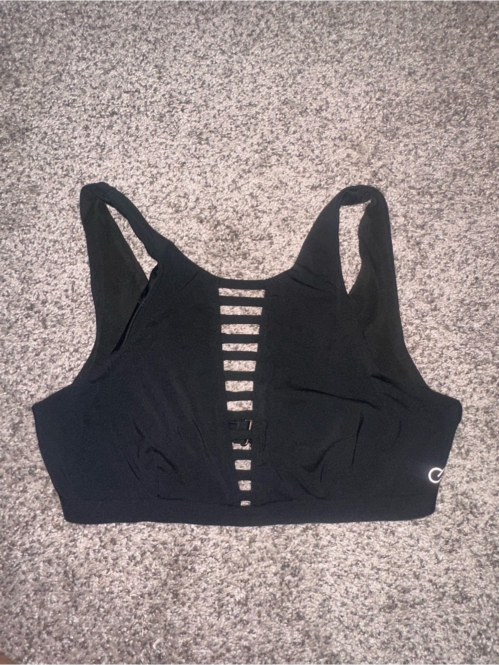 CALIA by Carrie Underwood Black Adjustable-Strap Bikini Top